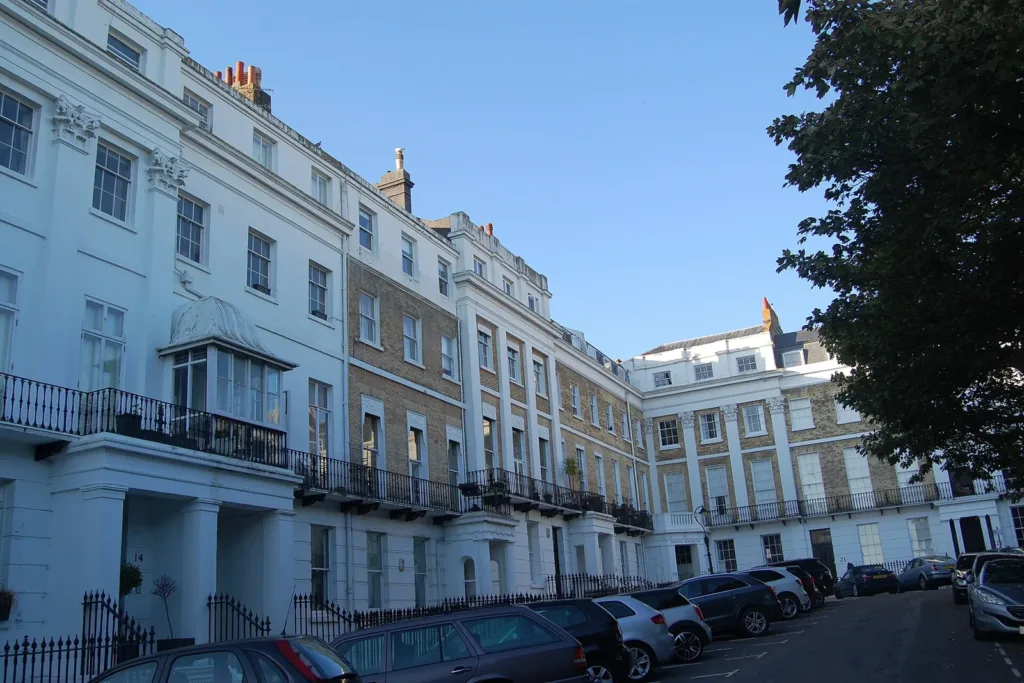 Séjour linguistique à Brighton : maisons Regency de Kemp Town, un quartier résidentiel où vivent des familles de professeurs